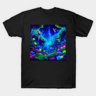 Neon Jungle Dreamscape uv reactive T-Shirt